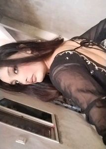 Urvashi Black Anarkali Kurta with Dupatta