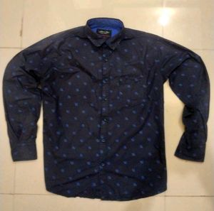 navy blue thrifted shirts for men