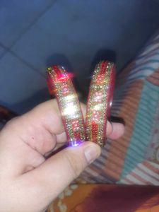 Red &amp; Gold Bangles combo