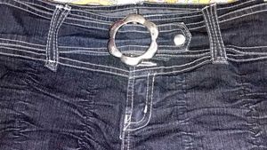 Ruched Detail Denim Jeans