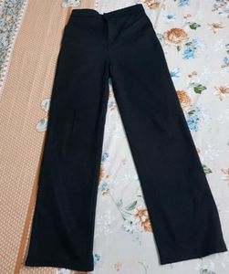 Black Straight Leg Trousers