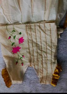 Pure Kasavu Cotton Top And Skirt