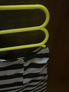 Striped &amp; Black Asymmetrical Dress