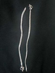 Silver Anklet with Colorful Accents