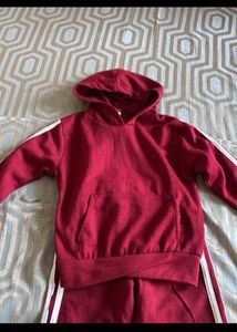 Kids Maroon Hoodie &amp; Pants Set