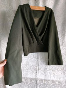 Olive Crop Top