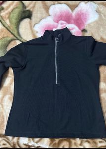 Black Ribbed Top