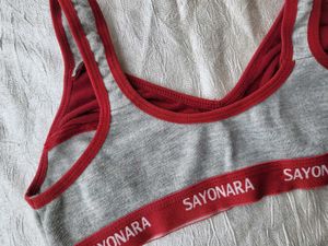 Sayonara Red &amp; Grey Sports Bra