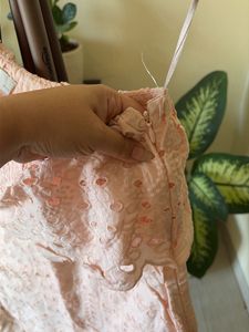 Peach One Shoulder Dress