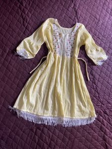 Yellow Embroidered Dress