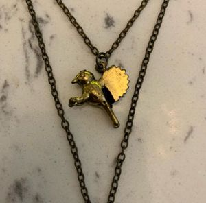 Antique Artistic Layered Bird &amp; Nest Necklace