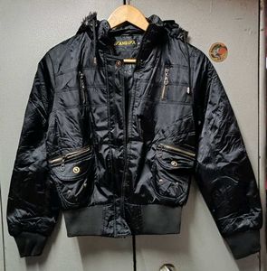 Vintage 90's Black Zip Up Puffer Jacket