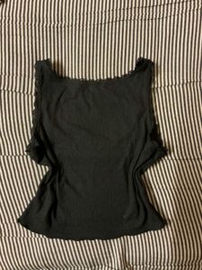 Ally Black Lace Trim Tank Top