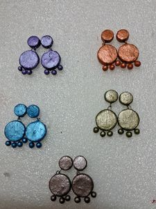 5 Pairs Of Terracotta Earrings