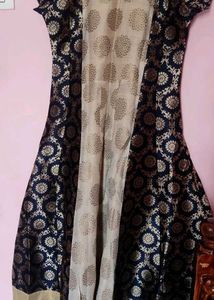 Elegant Blue &amp; Gold Kurta