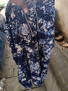 Blue Patterned Men's Shorts