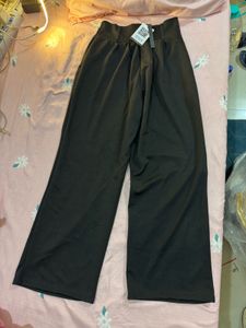 Black straight leg pants
