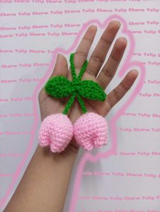 Handmade Crochet Tulip Charms