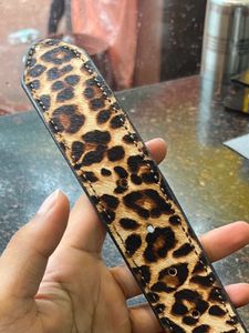 Real Leather Leopard Print Belt