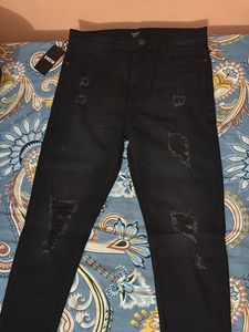 Shein Ripped Black Jeans