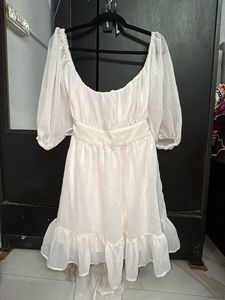 Street Style Store Trending White Dress Tie Up