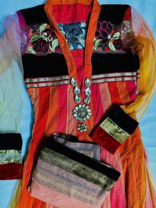 Fully Party Wear Net Sut.