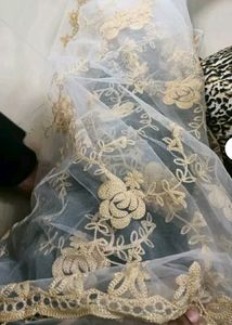 Party Wear Full Embroidered Net Dupatta