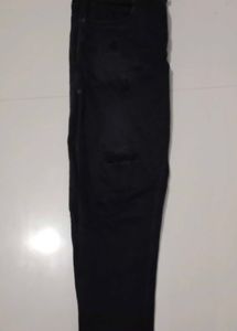Distressed Black Jeans