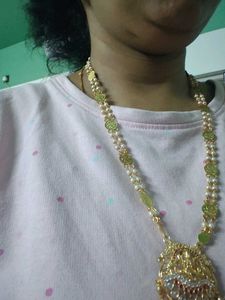 lekshmi long chain with pendant