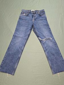 ZARA Ripped Knee Jeans