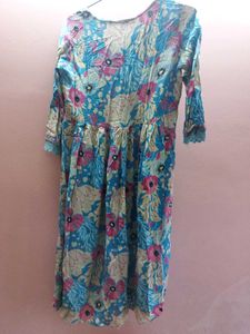 Aliya cut blue kurti