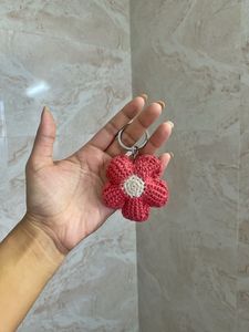 Crochet Flower Keychain 🌼🌸✨