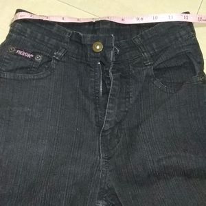 Denim Black Jeans 3/4th
