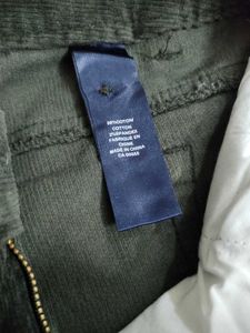 Reitmans Olive Dark Green Corduroy Pant Trousers