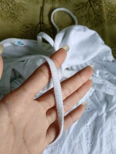 White Knot a Line Strap Dress