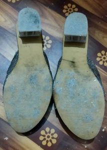 Stylish Silver/Grey Ladies Slides