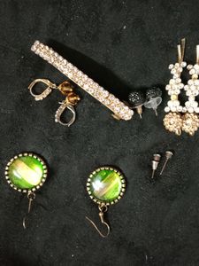 Used Hair Clips And Earrings