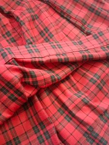 Red Plaid Pleated Skirt, uniform skirt