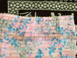 Silk Summer Suit Salwar Peach +Blue Color Combinat