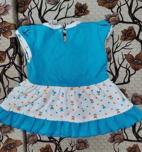 Cute Baby Girl Blue Frock