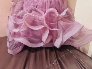 Purple Tulle Ruffle Skirt