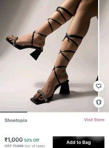 Strappy Black Heels