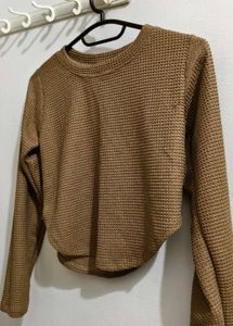 Brown Cropped Sweater