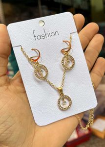 Stone Chain Pendant Jewellery Set | Women