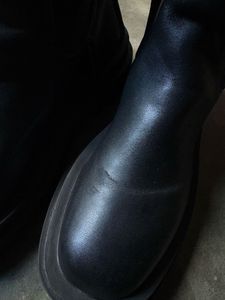 Black Chunky Chelsea Boots