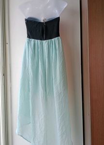 Stylish Strapless Hi-Lo Dress