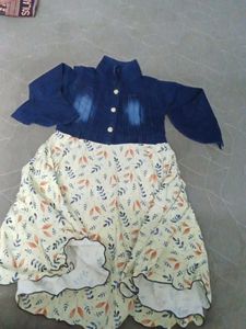 Denim Top Floral Dress