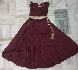 Maroon Lengha Choli Set