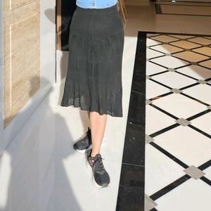 Black Crotchet Skirt Fully Strechable