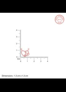 GIVA 925 Silver Rose Gold Heart Pendant+Link Chain